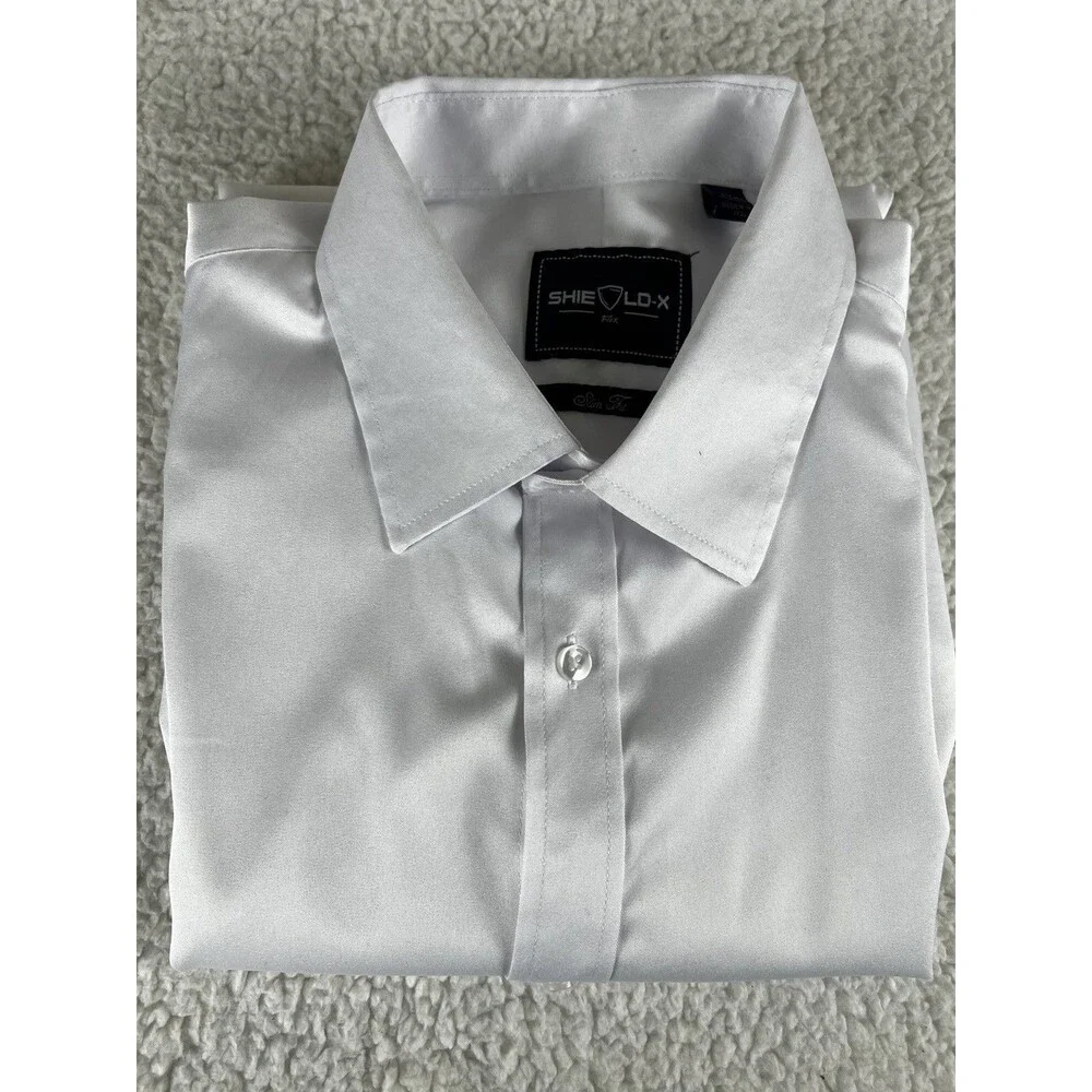 Shie LD-X Flex  Men's White Slim Modern Fit Shirt L-Tall